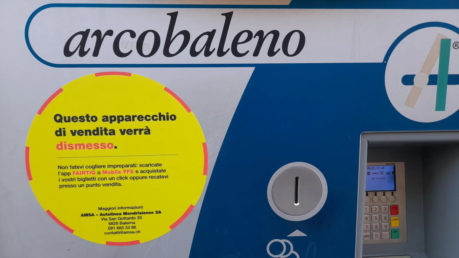 Distributore automatico Chiasso