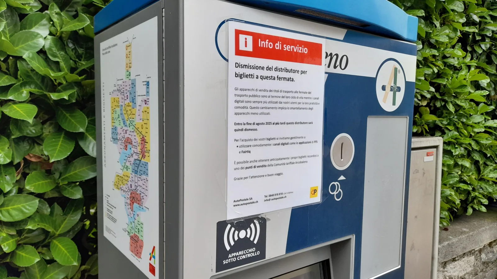 Distributore automatico Via Vela Bellinzona