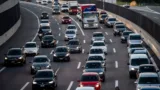 A2 svincolo di Mendrisio con traffico incolonnato