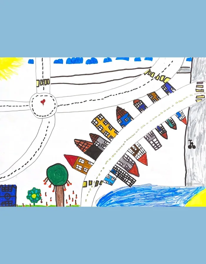 Teo Ignjatovic concorso di disegno walk to school